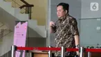 Mantan Wakil Bupati Lampung Utara Sri Widodo usai menjalani pemeriksaan di Gedung KPK, Jakarta, Senin (11/11/2019). Sri Widodo kembali diperiksa sebagai saksi terkait kasus suap proyek di Dinas PUPR dan Perdagangan Kabupaten Lampung Utara. (merdeka.com/Dwi Narwoko)