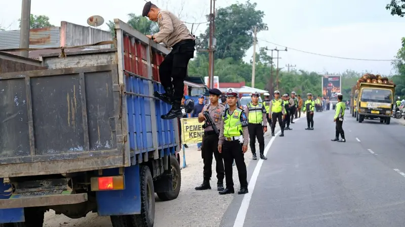 Antisipasi Napi Rutan Siak Kabur, Pintu Masuk ke Pekanbaru Dijaga Ketat Polisi