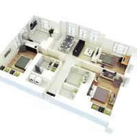 Desain Rumah Sederhana 3 Kamar Minimalis (Sumber: home-designing.com)