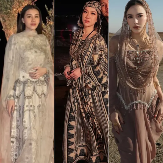 Artis Tampil dengan Look Arabian saat After Party Pernikahan Sahabat di Maroko. [Instagram]