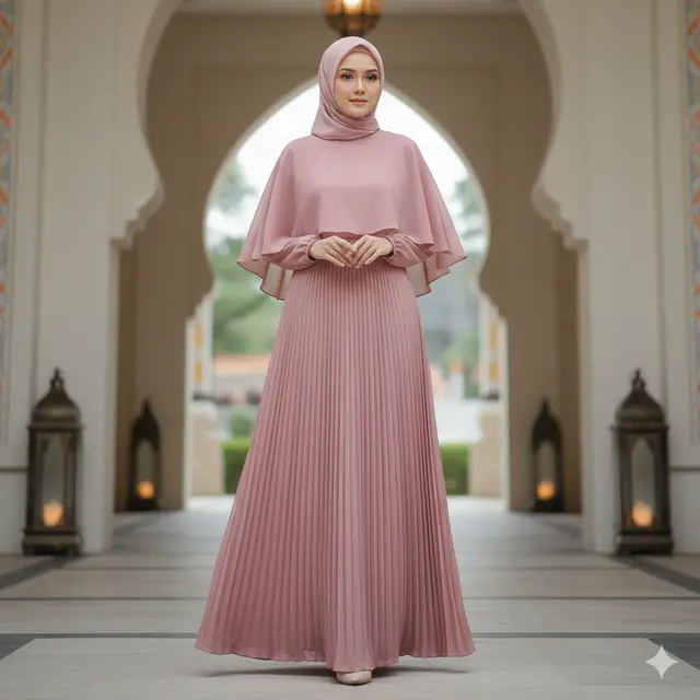 Tren Model Gamis Pleated untuk Ramadan 2026