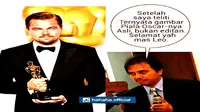 Meme Leonardo DiCaprio raih Piala Oscar 2016 dari netizen Indonesia bikin haru sekaligus tertawa.