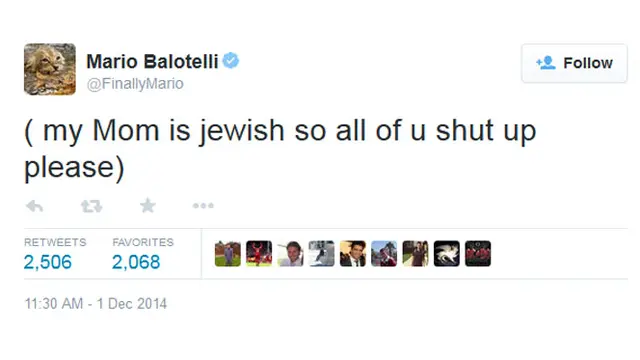 Twitter Mario Balotelli