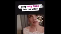 Iklan AI Deepfake yang menampilkan wajah Emma Watson (Tangkapan layar Twitter @laurenbarton03)