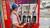 Pertamax Green 95 sudah terpampang di SPBU Pertamina Jalan MT Haryono, Jakarta. Ini merupakan produk BBM campur bioetanol dengan tingkat RON 95. Foto: Liputan6.com/ Arief R