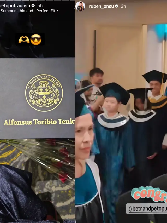 Betrand Peto wisuda. (Instagram.com/betrandpetoputraonsu)