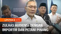 Menteri Perdagangan Zulkifli Hasan menerima audiensi importir pinang serta sejumlah perwakilan petani pinang di Kantor Kementerian Perdagangan di Jakarta.