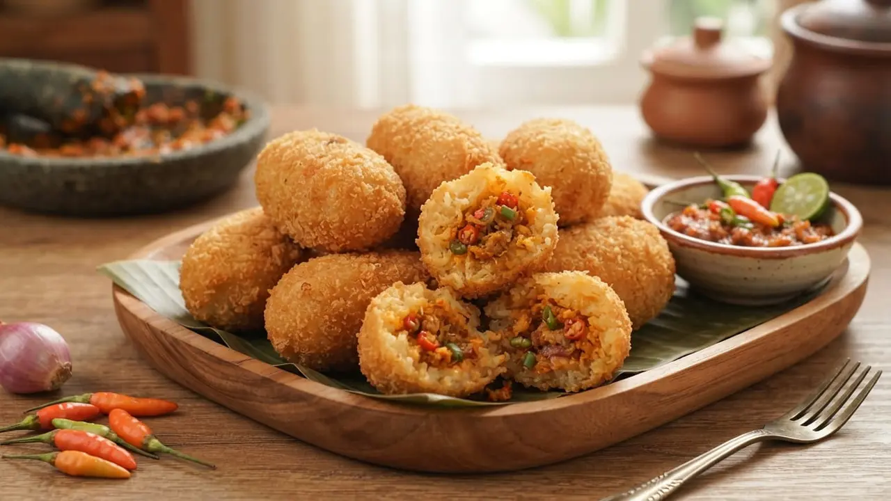 Resep Combro Isi Oncom Pedas dengan Bagian Luar Garing