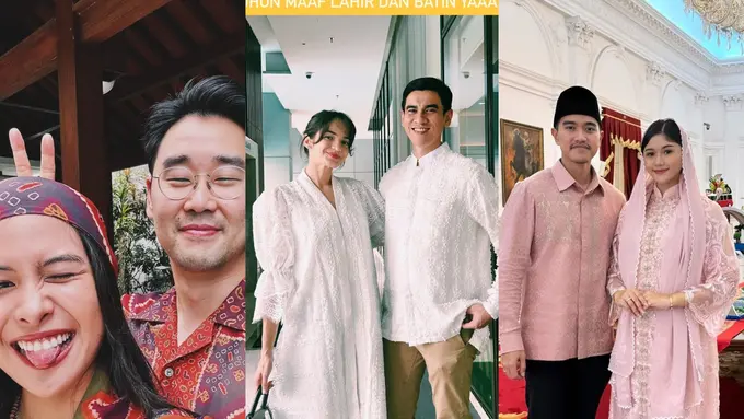 8 Gaya Serasi Maudy Ayunda-Jesse Choi hingga Erina Gudono-Kaesang Kenakan Baju Lebaran Couple, Mana yang Jadi Favoritmu?