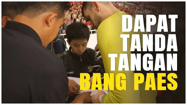 VIDEO: Dihampiri Fans Cilik, Maarten Paes Berikan Tanda Tangan Setelah Laga Timnas Indonesia Vs Jepang