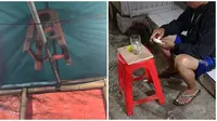 6 Alih Fungsi Kursi Plastik Ini Kreatif tapi Nyeleneh, Bikin Tepuk Jidat
