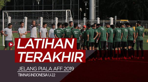 Berita video sesi latihan terakhir timnas Indonesia U-22 di lapangan ABC, Senayan, Kamis (14/2/2019).
