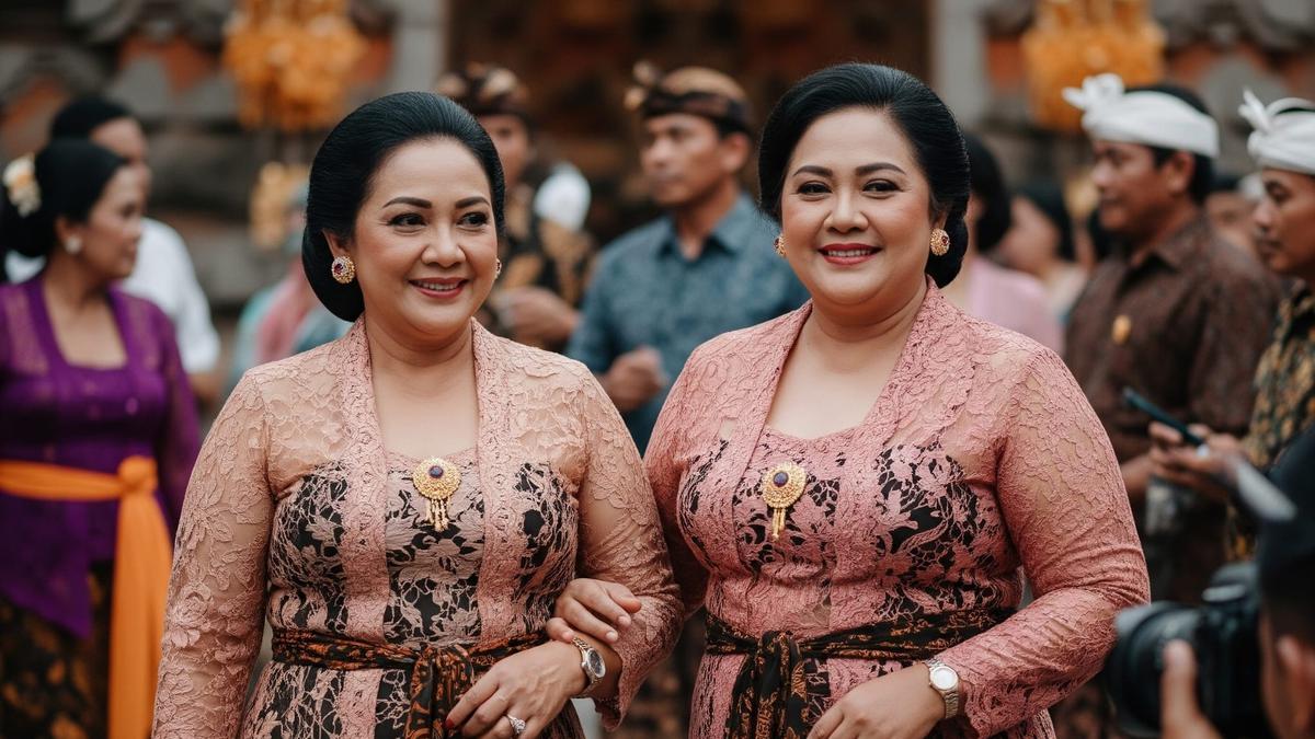12 Model Kebaya Pesta untuk Ibu 50an Badan Berisi, Elegan &amp; Menyamarkan Perut