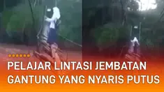 Sebuah aksi menegangkan harus dilakukan oleh pelajar. Kejadian itu terjadi di Kampung Ciseureuh Desa Cimaragang, Kecamatan Cidaun, Kabupaten Cianjur.
