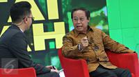 Ketua Umum PPP, Djan Faridz (kanan) saat diskusi 'Jalan Tengah Partai Ka'bah' di Jakarta, Minggu (24/1/2016). Djan Faridz menyatakan PPP hasil Muktamar Jakarta merupakan kepengurusan yang sah menurut hukum. (Liputan6.com/ Immanuel Antonius)