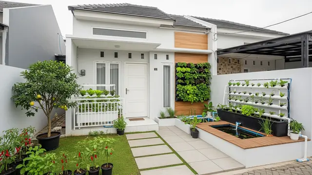 Model Rumah dengan Sistem Hidroponik/Akuaponik