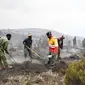 Sebuah insiden kebakaran terjadi di Gunung Kilimanjaro di Tanzania, puncak tertinggi di Afrika, pada Jumat (21/10) malam waktu setempat. (Xinhua)