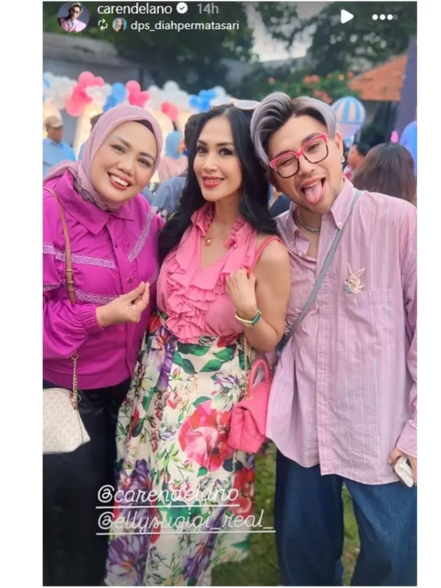 7 Potret Tamu Artis di Gender Reveal Vika Kolesnaya Istri Billy Syahputra, Meriah