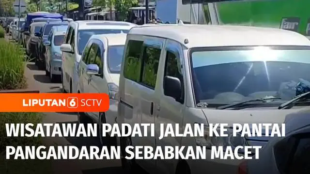 VIDEO: Warga Padati Jalan ke Pantai Pangandaran hingga Macet, Polisi Lakukan Sistem Buka Tutup