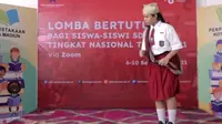 Pelangi Tunjung, peserta dari provinsi Jawa Timur didapuk menjadi yang terbaik dalam gelaran Lomba Bertutur SD Tingkat Nasional. (Liputan6.com/ Istimewa)