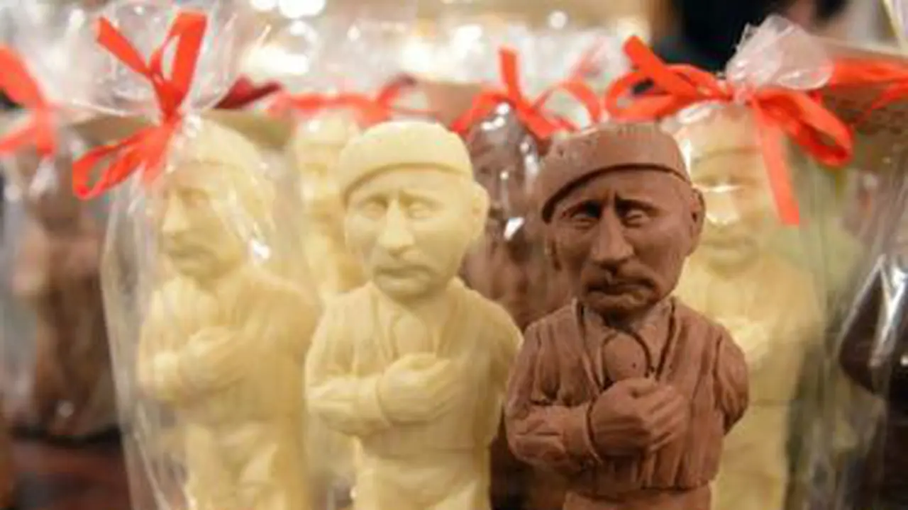 Coklat berbentuk Presiden Rusia Vladimir Putin. (Moscow Times)