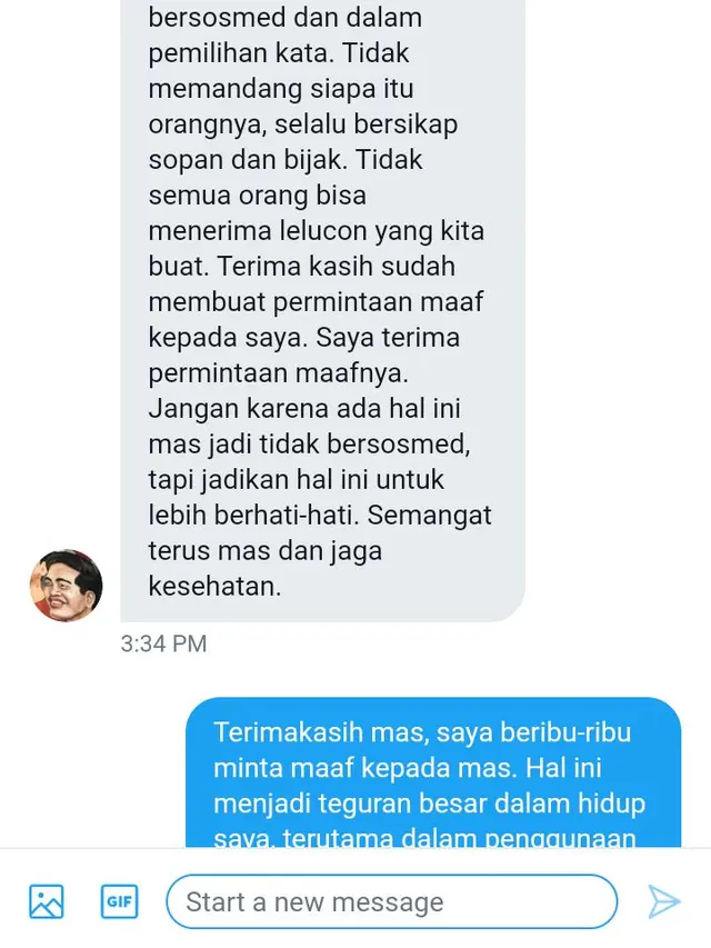 Jawaban Kaesang Pangarep untuk warganet yang menyebutnya terlibat kasus penipuan online. (Foto: Dok. Twitter)