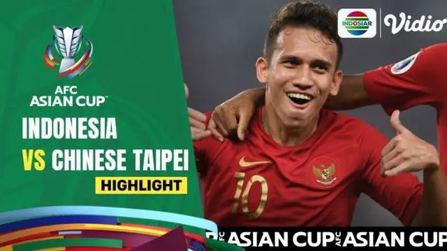 VIDEO: Timnas Indonesia Kalahkan Chinese Taipei 2-1, Evan Dimas Cetak Gol