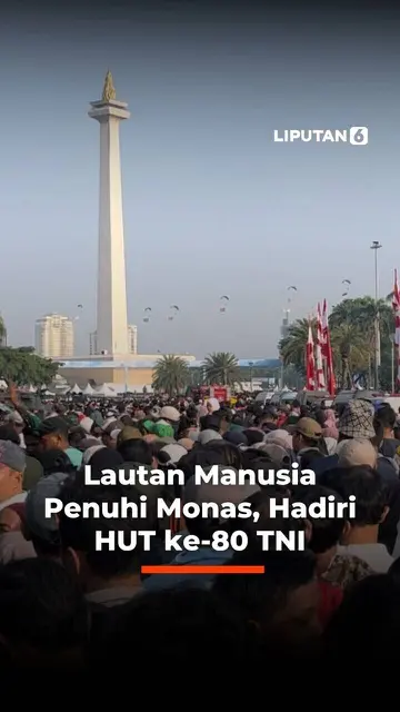 Lautan Manusia Penuhi Monas, Hadiri HUT ke-80 TNI