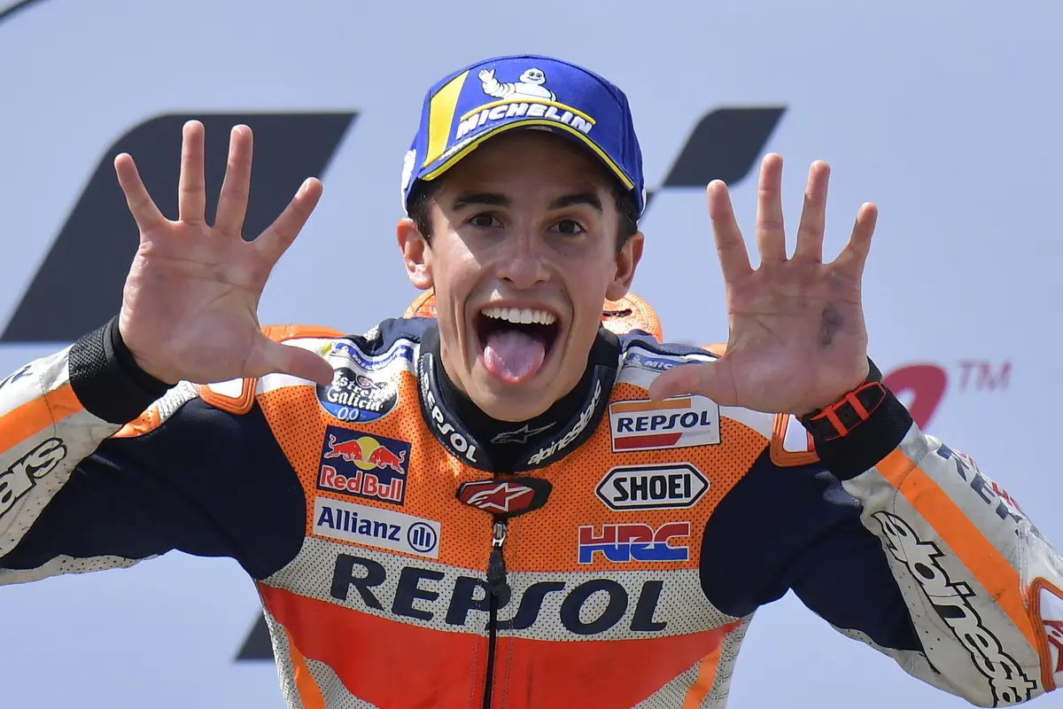Selebrasi Nyeleneh Marc Marquez di MotoGP