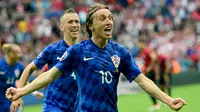 Luka Modric lahir di Kroasia tahun 1985. Masa kecilnya dilalui bertepatan dengan perang kemerdekaan bangsanya. Dia dan keluarganya melarikan diri saat perang meningkat tahun 1991 dan tinggal di sebuah hotel di Zadar. (AFP/Bulent Kilic)