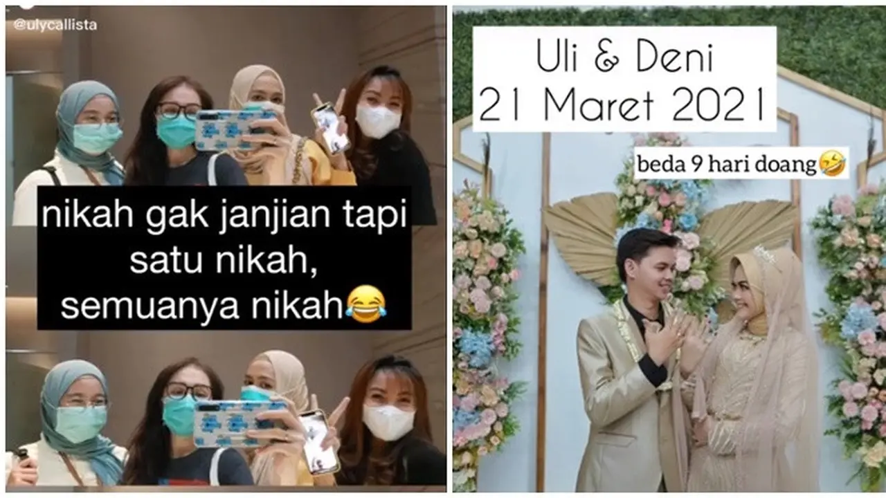Tidak Janjian, Tanggal Pernikahan Wanita dengan Sahabatnya Ini Curi Perhatian