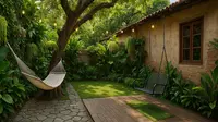 7 Model Taman Belakang Rumah Kampung Buat Santai Sehari-Hari, Adem dan Bikin Betah