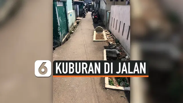DIHIASI KUBURAN, JALANAN DI GANG SEMPIT JAKARTA BIKIN HOROR