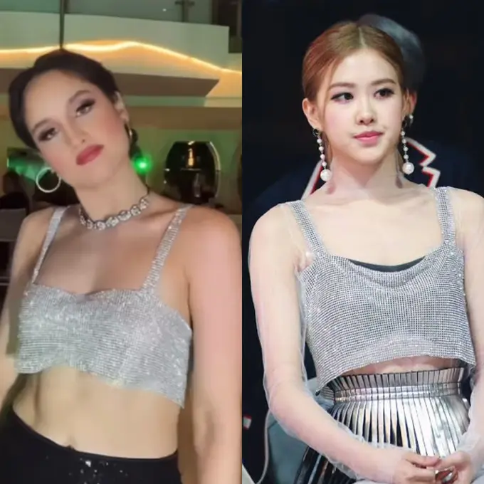 Cinta Laura kenakan crop top mirip Rose Blackpink, siapa favoritmu?