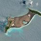 Kawah vulkanik berada di tengah-tengah pulau.(Planet Labs PBC via AP)
