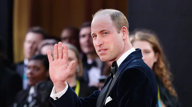 Pangeran William menghadiri BAFTA Awards 2024 di London, Inggris. (dok. Adrian DENNIS / AFP)