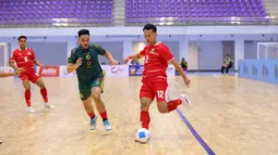 Dominasi tim asuhan pelatih kepala Hector Souto sudah terlihat sejak awal peluit dibunyikan. Indonesia tampil menekan dan berhasil menutup babak pertama dengan keunggulan telak 6-0. (Dok. FFI)