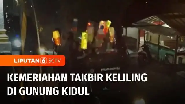 VIDEO: Kemeriahan Malam Takbiran di Gunung Kidul