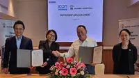 Penandatanganan kerja sama antara kedua belah pihak diwakili oleh Chief Executive Officer Icon ASEAN dan Hong Kong Serena Wee dan Chief Executive Officer Island Hospital Mark Wee pada Selasa, 17 Oktober 2023.