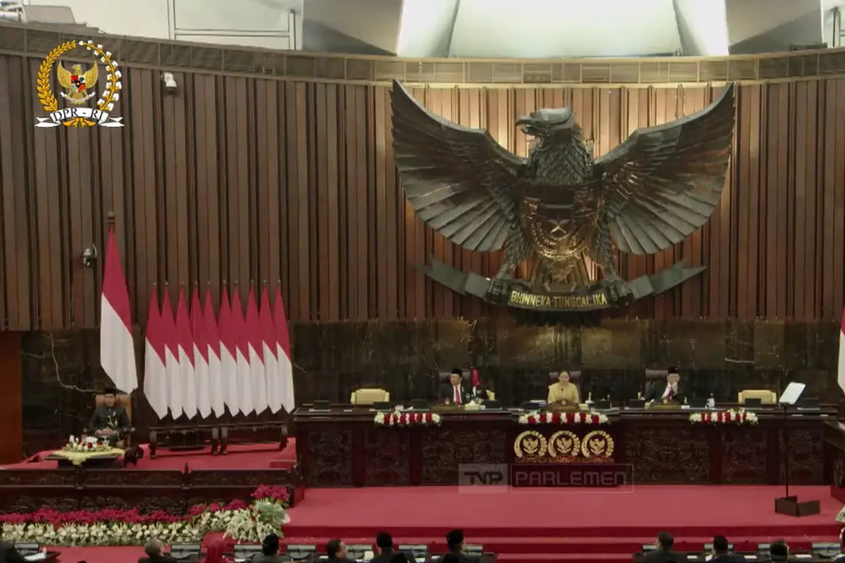 Ketua DPR RI Puan Maharani membahas perihal politik tanpa nilai dalam pidatonya di Sidang Bersama DPR dan DPD tahun 2024.