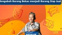 Nursalam, pengrajin barang bekas menjadi barang siap jual di Pesta Rakyat Simpedes (PRS) episode 9. (Merdeka.com)