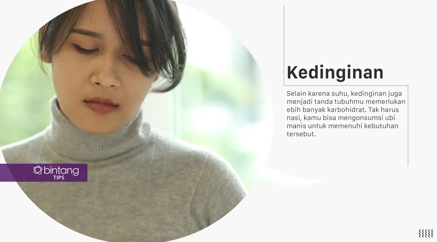 Tanda kamu harus lebih banyak konsumsi karbohidrat. (Foto: Daniel Kampua, Digital Imaging: M. Iqbal Nurfajri/Bintang.com)