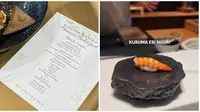 Potret Menu Omakase Erina Gudono. (Sumber: Instagram/erinagudono dan TikTok/@natreasuree)