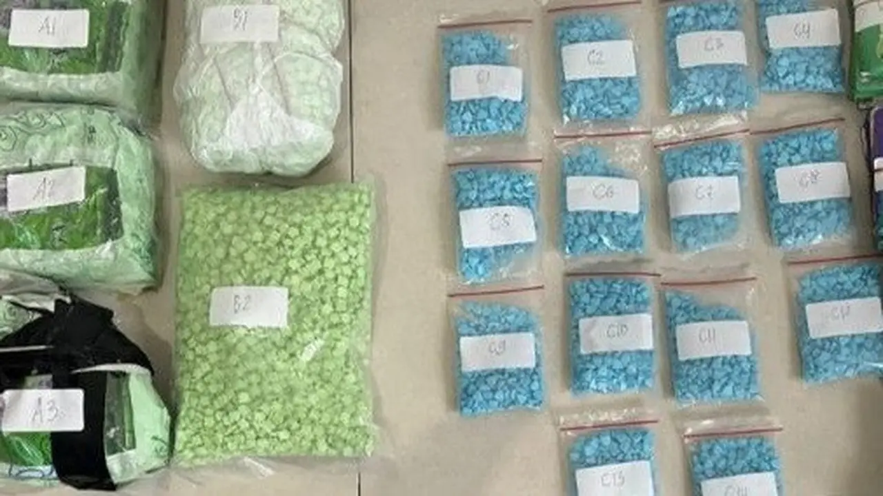 Barang bukti narkoba jaringan Jakarta-Medan.