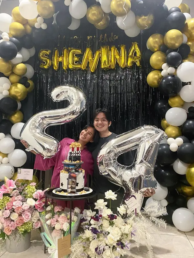 Shenina Cinnamon ulang tahun ke-24, Angga Yunanda beri kejutan romantis (Foto: Instagram @angga)
