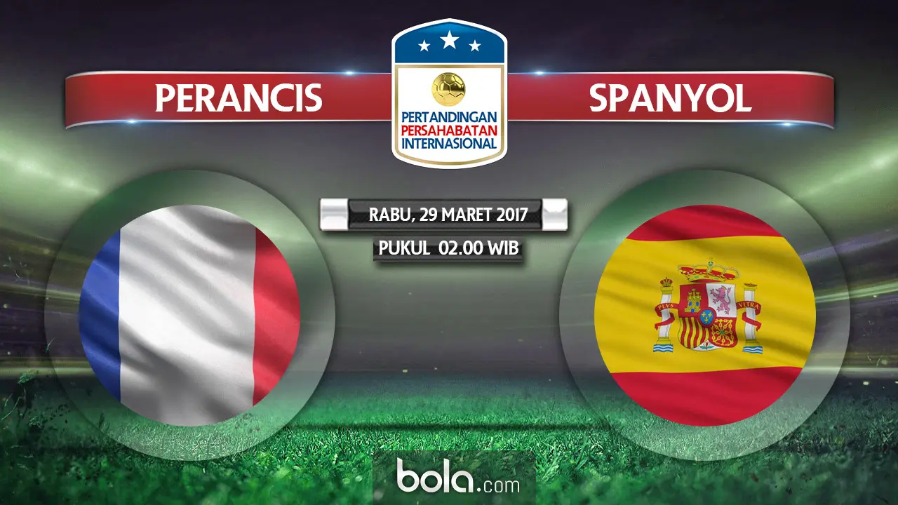 Pertandingan persahabatan Perancis vs Spanyol