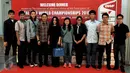 Sejumlah Pebulutangkis Nasional hadir dalam acara Welcome Dinner penyambutan Kejuaraan Dunia Bulutangkis 2015 di Gedung Balai Kota, Jakarta, Sabtu (8/8/2015).(Liputan6.com/JohanTallo)