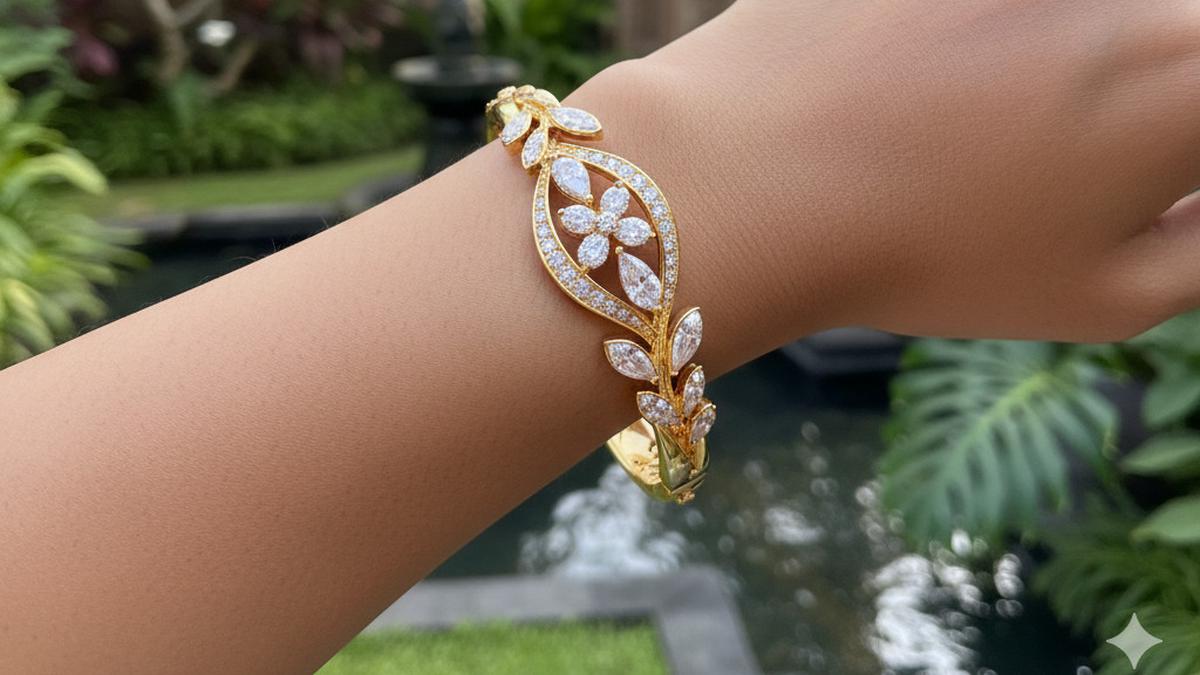 10 Gelang Emas Kombinasi Berlian Nilai Investasi Tinggi, Tampilan Mewah dan Elegan