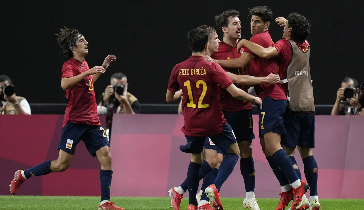 Pada laga selanjutnya, Timnas Spanyol akan berhadapan dengan Argentina di partai terakhir Grup C pada 28 Juli 2021. (Foto: AP/Silvia Izquierdo)