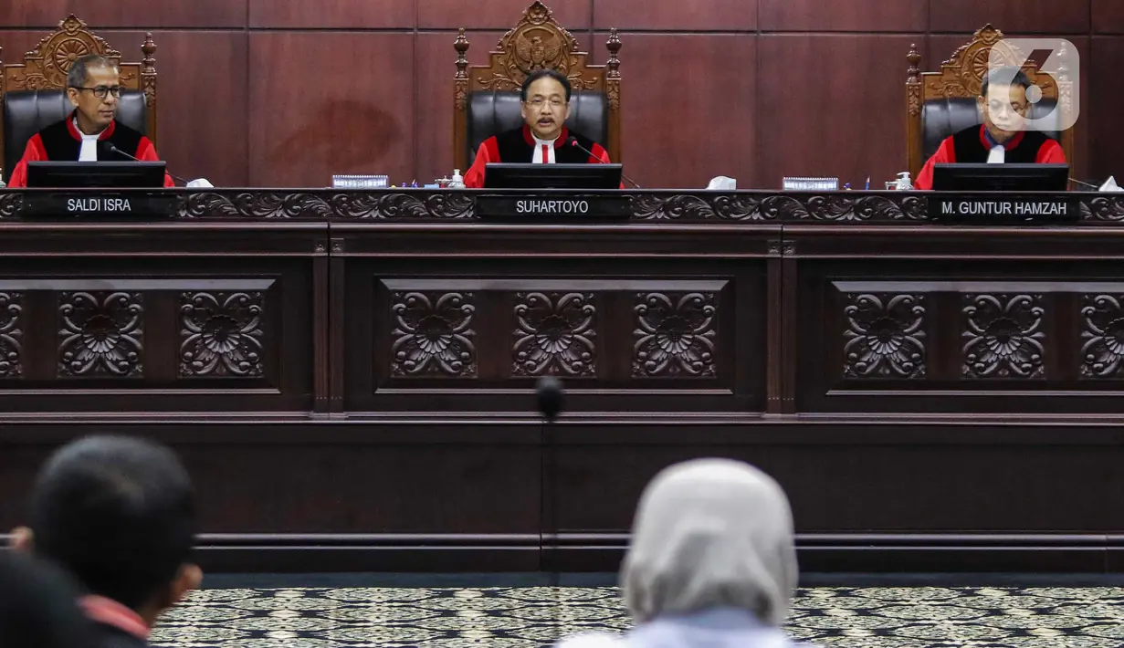 Sidang terkait dengan uji formil batas usia calon presiden dan calon wakil presiden (capres-cawapres). (Liputan6.com/Angga Yuniar)